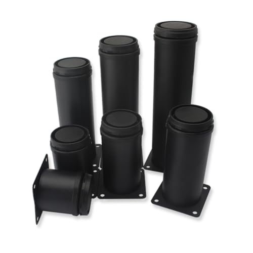 BTWYU Möbelfüße, Couchfüße 4 Stück verstellbare Möbelbeine 2 Zoll 4 Zoll 6 Zoll 8 Zoll 12 Zoll 16 Zoll, Couchfüße-Ersatz mit Schrauben, for Kommodenbeine, Sideboard, Liege(Black,16in/40cm) von BTWYU