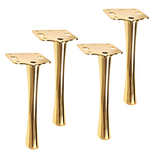 BTWYU Möbelfüße, Couchfüße 4-teilige Möbelbeine, Sofabeine aus Metall, DIY-Ersatzfüße, höhenverstellbare Schrankstützbeine, Schränke(Gold,19cm(7.5in)) von BTWYU