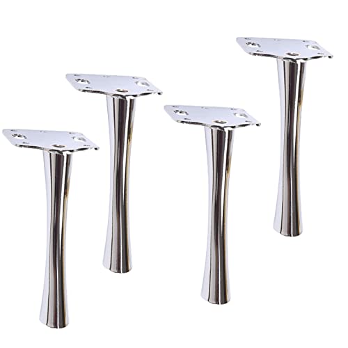 BTWYU Möbelfüße, Couchfüße 4-teilige Möbelbeine, Sofabeine aus Metall, DIY-Ersatzfüße, höhenverstellbare Schrankstützbeine, Schränke(Silver,17cm(6.7in)) von BTWYU