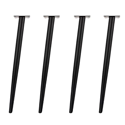 BTWYU Möbelfüße, Couchfüße 4er-Pack Möbelbeine, verstellbare Tischbeine aus Metall, Sofa-Stützfüße aus Stahl, strapazierfähig, DIY-Ersatz-Couchbeine, Schwarz(Tilt,70cm(27.6in)) von BTWYU