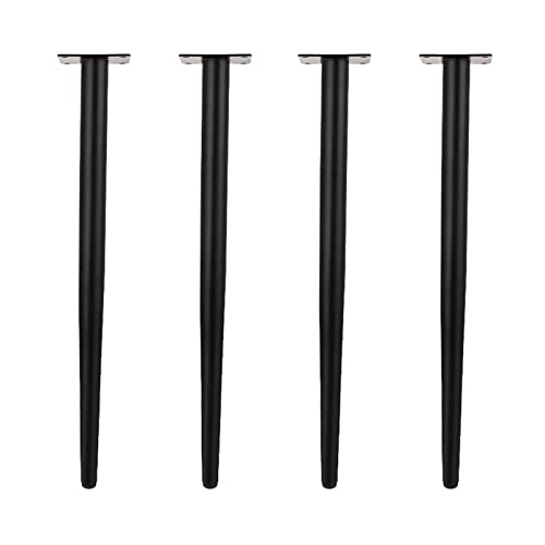 BTWYU Möbelfüße, Couchfüße 4er-Pack Möbelbeine, verstellbare Tischbeine aus Metall, Sofa-Stützfüße aus Stahl, strapazierfähig, DIY-Ersatz-Couchbeine, Schwarz(Vertical,30cm(12in)) von BTWYU