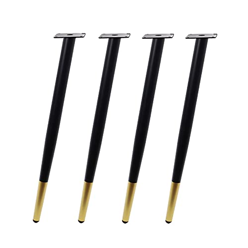 BTWYU Möbelfüße, Couchfüße 4er Set Schreibtischbeine Bürotischbeine Konisch Abgewinkelt Möbelbeine Metall for Büro Schreibtisch Couchtisch Küchentisch(24in) von BTWYU