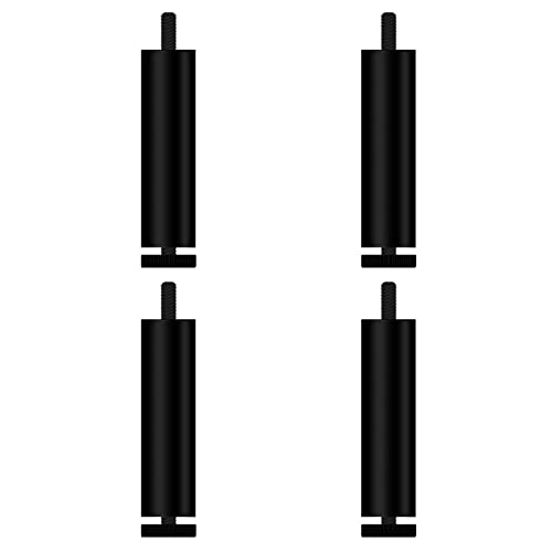 BTWYU Möbelfüße, Couchfüße Tischbeine, Möbelbeine aus Metall, Sofa-Ersatzbeine, EIN Satz von 4 runden Möbelbeinen mit M6/M8-Gewinde und Einstellbarer Höhe for Sofas(M8 Black,25cm/9.84in) von BTWYU