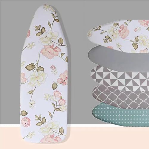 Bügelbrettbezug 15x45 Zoll, Bügelbrett-Ersatzbezug, Bügelbrettunterlage aus Baumwolle, verstellbarer Bügelbrettbezug und -unterlage, hitzebeständig(Peony,15x45 Inch(110x40 Cm)) von BTWYU