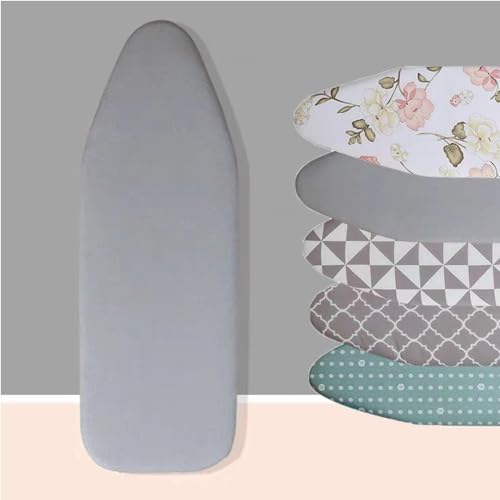 Bügelbrettbezug 15x45 Zoll, Bügelbrett-Ersatzbezug, Bügelbrettunterlage aus Baumwolle, verstellbarer Bügelbrettbezug und -unterlage, hitzebeständig(Silver,15x45 Inch(110x40 Cm)) von BTWYU