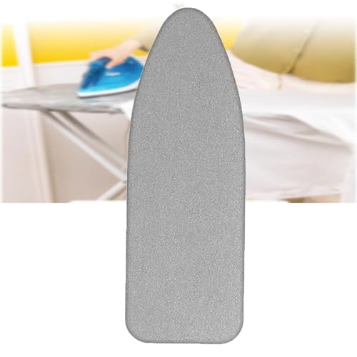 Bügelbrettbezug und -polster aus Baumwolle, 13 x 38 Zoll, Ersatz-Bügelbrettbezug, wärmereflektierendes Bügelbrettpolster, gepolsterter Bezug, verstellbar(Silver,12x36 inch(30x90 cm)) von BTWYU