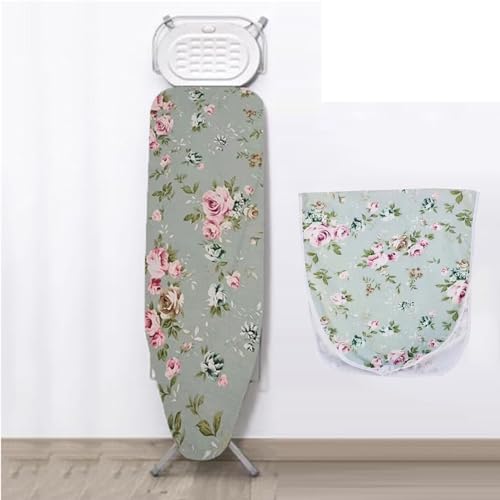 Bügelbrettbezug und -unterlage 12 x 30 Zoll, 12 x 35 Zoll, Bügelbrettunterlage mit Polsterung, Bügelbrettbezug aus Baumwolle passend for Standardgrößen, verstellbar(14x40 Inch(100x34cm)) von BTWYU