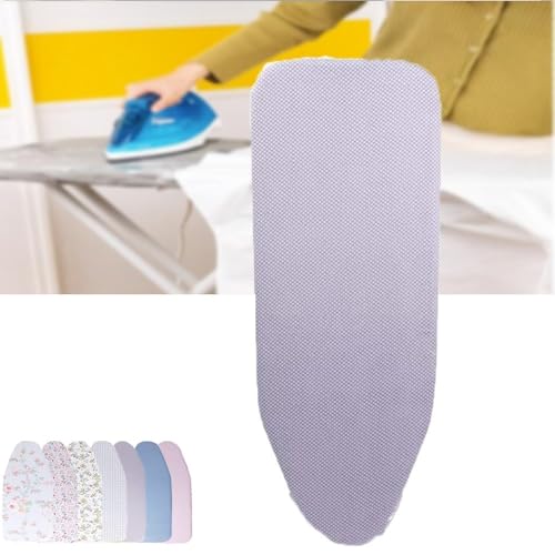Bügelbrettbezug und -unterlage 12x32 Zoll, Bügelbrettunterlage aus Baumwolle, kleine Bügelbrettunterlage, verstellbare Bügelpolsterung, resistent gegen Anbrennen(Grey Grid) von BTWYU