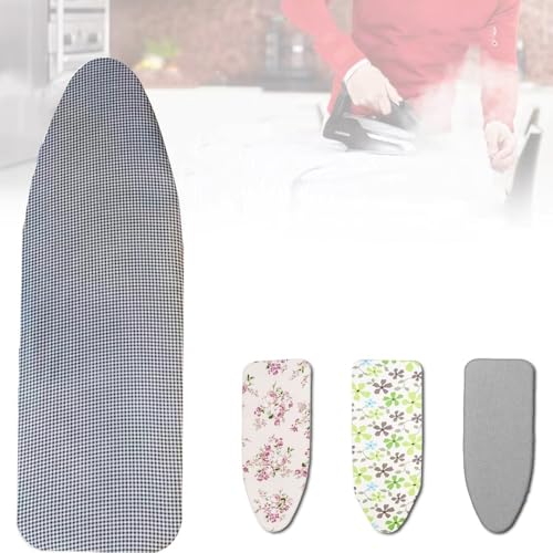 Bügelbrettbezug und -unterlage 12x36 12x38 Zoll Bügelbrettunterlage aus Baumwolle, Bügelbrettbezug verstellbar, Bügelbrett-Ersatzbezug elastisch(Gray,15x45 inch(120x40 cm)) von BTWYU