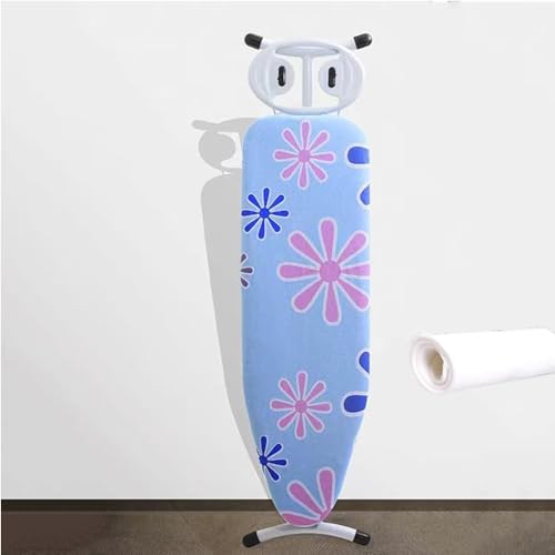 Bügelbrettbezug und -unterlage 13x38 Zoll, Ersatz-Bügelbrettbezug und -unterlage, Bügelbrettbezug aus Baumwolle, beständig gegen Anbrennen und Flecken, verstellbar(Blue Flowers) von BTWYU