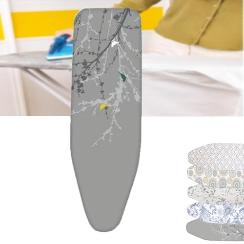 Bügelbrettunterlage, 33 x 96,5 cm, 35,6 x 109,2 cm, Baumwoll-Bügelbrettbezug und -unterlage mit Polsterung, große Bügelbezüge for Standardgrößen, hitzebeständig(Twigs,110x35 cm(14x43 inch)) von BTWYU