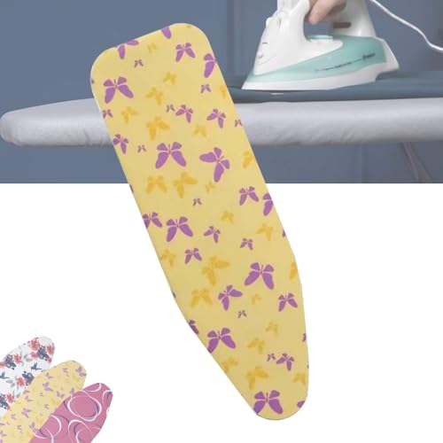 Bügelbrettunterlage mit Polsterung, 13 x 43 Zoll, großer Bügelbrettbezug, hitzebeständig, Bügelbrettbezug und -unterlage aus Baumwolle, verstellbar, schmutzabweisend(Yellow) von BTWYU