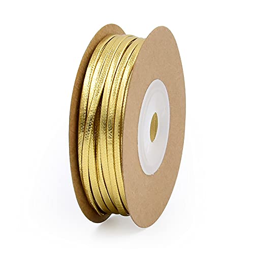 Handwerksbänder. Gold Silber Lederband Seil for Floristen Blumen Kunsthandwerk Verpackung(Gold,2mm) von BTWYU