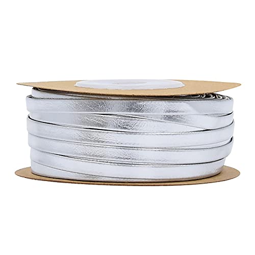 Handwerksbänder. Gold Silber Lederband Seil for Floristen Blumen Kunsthandwerk Verpackung(Silver,5mm) von BTWYU