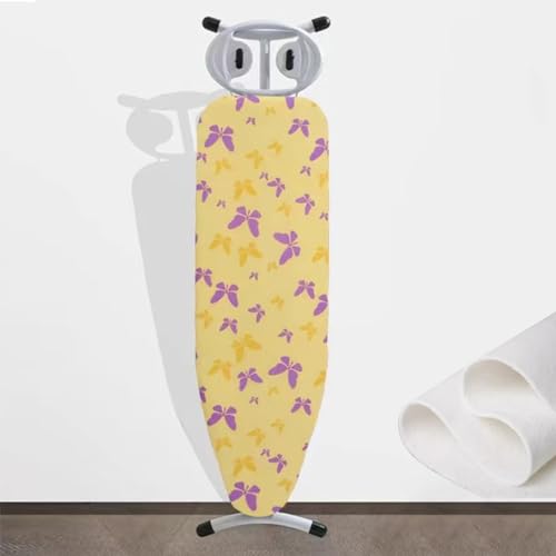 Ironing Board Covers，Ironing Board Bügelbrettbezug und -unterlage, 13 x 43 Zoll, Baumwoll-Bügelbrettbezug mit Polsterung, hitzebeständiger Bügelbrettbezug und -unterlage, elastisch(Yellow) von BTWYU