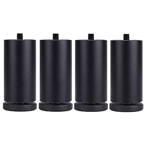 Möbelfüße, Couchfüße Möbelbeine, Sofabeine, Ersatzbeine for Schränke, Schminktische, Couchen, wasserdichte Badezimmerschrankbeine, verstellbare Beine, verstärkte Struktur(Black,25cm/10in) von BTWYU