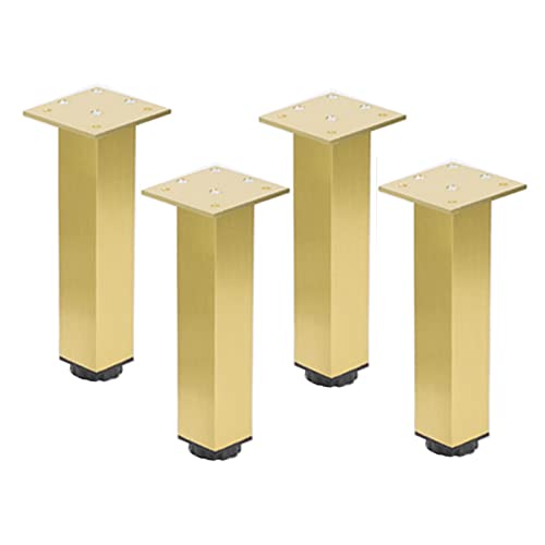 Möbelfüße, Couchfüße Möbelbeine aus Aluminium, verstellbare Sofabeine, Tischbeine aus Metall, DIY-Möbelbeine aus Metall, 4-teiliges Set, for Sofa, Schreibtisch, Ständer, Bank, Schränke, Kleiderschränk von BTWYU