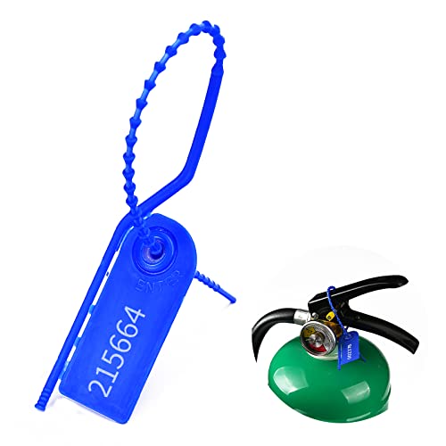 Plastiksiegel, nummerierte Schilder Manipulationssiegel aus Kunststoff, Sicherheitssiegel for Festziehen, Etiketten, Siegelbänder for Feuer(Blue,1000 PCS) von BTWYU
