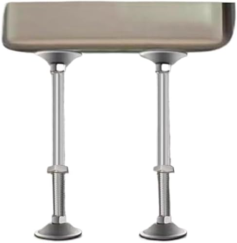 Verstellbare Beine, Möbelfüße Verstellbare Beine, 2 Stück Untertischhalterung, verstellbar, Stützstangen aus Edelstahl, Reparaturset for Küchenspülen, Bohrer, Möbelbein(Height 41 55cm) von BTWYU