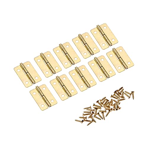 Retro-Dekorationsscharniere, Antik-Scharnier, Retro-Dekorationsscharniere, 10 Stück, 30 x 21 mm, Mini-Tür, Schrankscharniere, Möbelbeschläge, Schmuckschatullen, kleine dekorative Schrankscharniere von BTYKUYOO