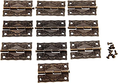 Retro-Dekorationsscharniere, Antik-Scharnier, Retro-Dekorationsscharniere, 10 Stück, 36 x 23 mm, Antik-Bronze-Scharniere, Schrank, Eisen, Tür, Schublade, Dekoration, Vintage-Scharnier for Schmuck, Hol Retro-Dekorationsscharniere, Antik-Scharnier, Retro-Dekorationsscharniere, 10 Stück, 36 x 23 mm, Antik-Bronze-Scharniere, Schrank, Eisen, Tür, Schublade, Dekoration, Vintage-Scharnier for Schmuck, Hol von BTYKUYOO