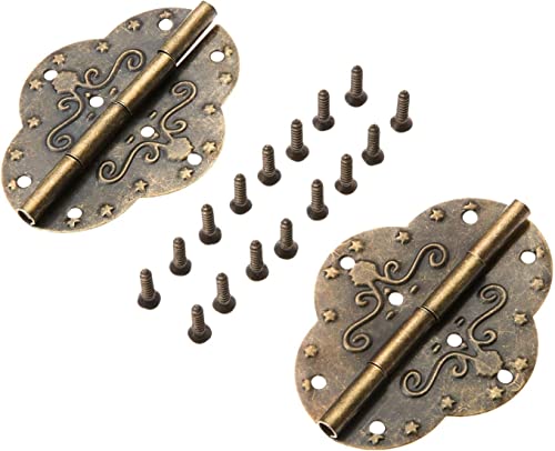 Retro-Dekorationsscharniere, Antik-Scharnier, Retro-Dekorationsscharniere, 2 Stück, 69 x 53 mm, antike Schrankscharniere for Schmuck, Holzkiste, Möbelbeschläge, Tür, Schublade, dekoratives Messing, kl Retro-Dekorationsscharniere, Antik-Scharnier, Retro-Dekorationsscharniere, 2 Stück, 69 x 53 mm, antike Schrankscharniere for Schmuck, Holzkiste, Möbelbeschläge, Tür, Schublade, dekoratives Messing, kl von BTYKUYOO