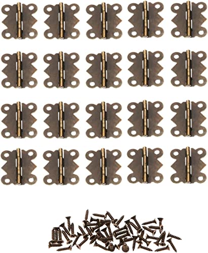Retro-Dekorationsscharniere, Antik-Scharnier, Retro-Dekorationsscharniere, 20 Stück, 20 x 25 mm, Mini-Schmetterlings-Türscharnier, Bronze, Schrank, Schublade, Schmuckkästchen, dekorative Scharniere, M Retro-Dekorationsscharniere, Antik-Scharnier, Retro-Dekorationsscharniere, 20 Stück, 20 x 25 mm, Mini-Schmetterlings-Türscharnier, Bronze, Schrank, Schublade, Schmuckkästchen, dekorative Scharniere, M von BTYKUYOO
