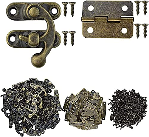 Schränke Soft-Close-Scharniere, Türscharniere 80 Stück Retro-Scharniere for kleine Kästchen und 40 Sets Antik-Rechts-Latch-Haken-Haspe-Holz-Schmuckkästchen-Haspe-Fang-Dekoration for Schrankkasten-Türs Schränke Soft-Close-Scharniere, Türscharniere 80 Stück Retro-Scharniere for kleine Kästchen und 40 Sets Antik-Rechts-Latch-Haken-Haspe-Holz-Schmuckkästchen-Haspe-Fang-Dekoration for Schrankkasten-Türs von BTYKUYOO