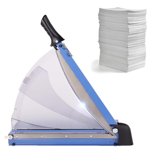 A4-Metall-Guillotine-Papierschneider, Guillotine-Papierschneider, 40 Blatt Kapazität, automatische Klemme, Blau A4-Metall-Guillotine-Papierschneider, Guillotine-Papierschneider, 40 Blatt Kapazität, automatische Klemme, Blau von BTYQKZVPM