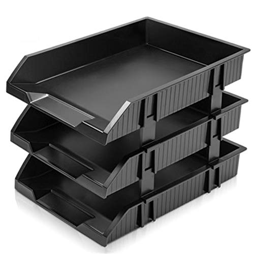 Ablagefächer, Bücherregal auf dem Tisch Mehrschichtige Ordner-Aufbewahrungsbox Schubladentyp A4-Dateibox Bürobedarf Datenspeicherregal Dateibox(Black) von BTYQKZVPM