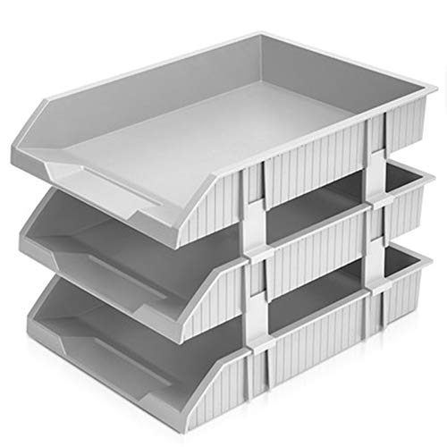 Ablagefächer, Bücherregal auf dem Tisch Mehrschichtige Ordner-Aufbewahrungsbox Schubladentyp A4-Dateibox Bürobedarf Datenspeicherregal Dateibox(Grey) von BTYQKZVPM