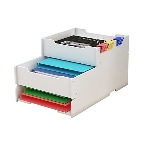 Ablagefächer, Desktop-Aufbewahrungsbox Office-Dateiregal Dateibox Einfaches Bücherregal Datenregal Mehrschichtiges Bücherrahmenregal Schreibtisch-Dateiaufbewahrung Datei-Organizer(M) von BTYQKZVPM