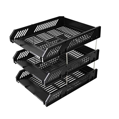 Ablagefächer, Kreatives schwarzes Kunststoffgitter-Dateiregal Schreibtisch-Bücherregal Datenspeicherregal Bürobedarf Datei-Organizer(1piece) von BTYQKZVPM