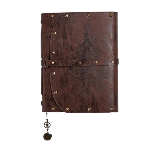 BTYQKZVPM A5-Notizbuch, Notizblock aus PU-Leder, A5 Notebooks PU Abdeckung Journal 290 Seiten Hinweis bücher Retro Student Tagebuch Planer(Coffee) von BTYQKZVPM