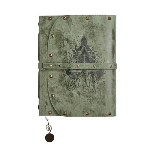 BTYQKZVPM A5-Notizbuch, Notizblock aus PU-Leder, A5 Notebooks PU Abdeckung Journal 290 Seiten Hinweis bücher Retro Student Tagebuch Planer(Green) von BTYQKZVPM