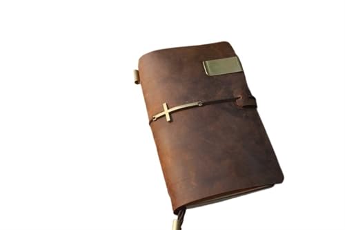 BTYQKZVPM A5-Notizbuch, Notizblock aus PU-Leder, Leere Tagebücher Zeitschriften Notizbuch Notizbuch Vintage einfaches Skizzenbuch aus echtem Leder Schulplaner(Portable 10x16cm) von BTYQKZVPM