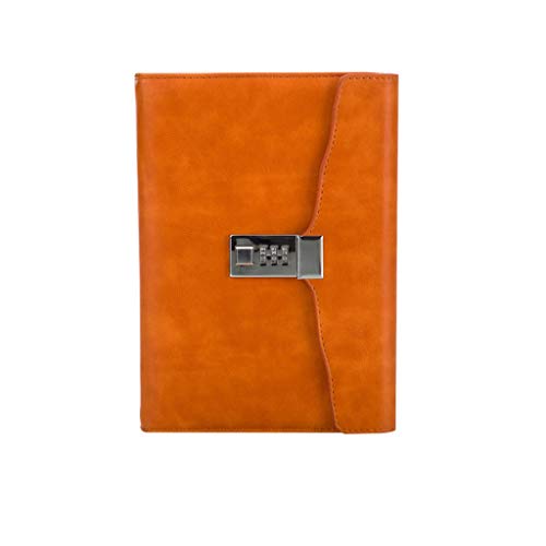 BTYQKZVPM Reisetagebuch, exquisiter literarischer Notizblock, Hardcover aus Leder, klassisches Schreibtagebuch, Büro und Zuhause (Orange) von BTYQKZVPM