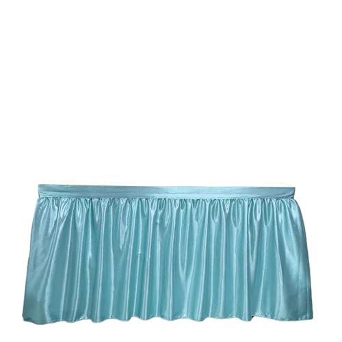 BTYQKZVPM Tischrock-Dekoration, Pailletten-Glitzer-Tischrock, rechteckig, for Geburtstag, Hochzeit, Dekoration, Mehrfarbig, mehrere Größen(Sky Blue,9ft 70x275cm) von BTYQKZVPM