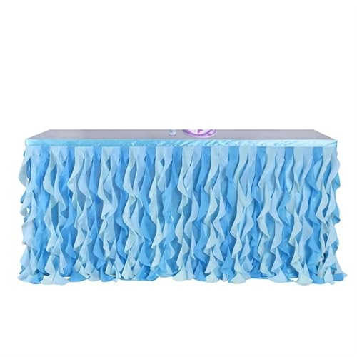 BTYQKZVPM Tischrock-Dekoration, Party Rechteck Tisch Rock Geburtstag Hochzeit Dekoration Polyester 6FT(4) von BTYQKZVPM