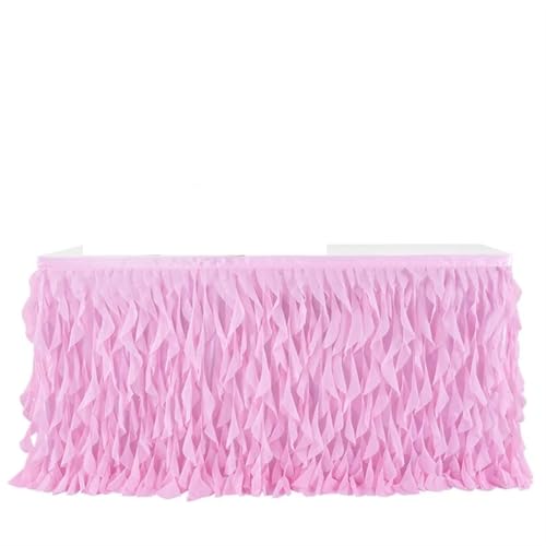 BTYQKZVPM Tischrock-Dekoration, Party Rechteck Tisch Rock Geburtstag Hochzeit Dekoration Polyester 6FT(6) von BTYQKZVPM