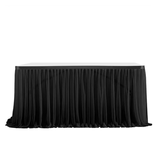 BTYQKZVPM Tischrock-Dekoration, Tutu Tüll Tischröcke Abdeckung for Veranstaltungen und Home Decor in Multicolor mehrere Größen(Black,9FT (275x77cm)) von BTYQKZVPM