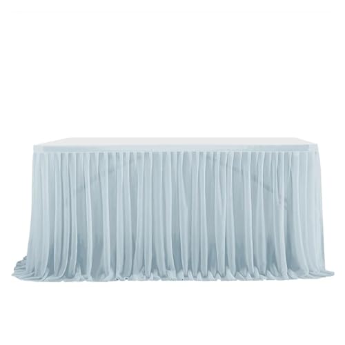 BTYQKZVPM Tischrock-Dekoration, Tutu Tüll Tischröcke Abdeckung for Veranstaltungen und Home Decor in Multicolor mehrere Größen(Grayish Blue,4FT (122x77cm)) von BTYQKZVPM