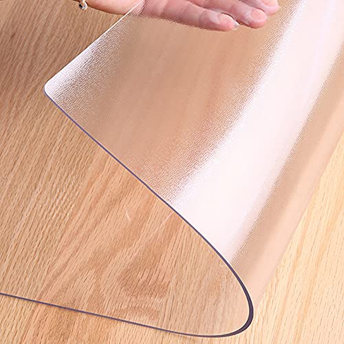 BTYQKZVPM Tischschutz Clear Vinyl Tischunterlage, 2 mm Bürostuhlmatte for Harte Böden in verschiedenen Größen(60x80cm/23.6x31.5in) von BTYQKZVPM