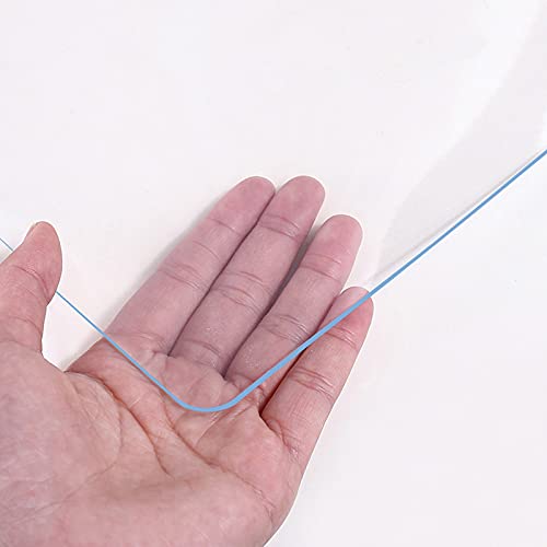 BTYQKZVPM Tischschutz Clear Vinyl Tischunterlage, 3mm Dicke rechteckige Stuhlmatte aus PVC for Harte Böden, transparente mehrere Größen(100x280cm/39.4x110.2in) von BTYQKZVPM