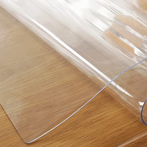 BTYQKZVPM Tischschutz Clear Vinyl Tischunterlage, 3mm Rechteck PVC Stuhl Matte Boden Protector Mehrere Größen for Hartholz Laminat Parkett Fliesen(40x80cm/15.8x31.5in) von BTYQKZVPM