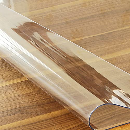 BTYQKZVPM Tischschutz Clear Vinyl Tischunterlage, Bürostuhlmatte, rechteckig, Bodenschutz for Hartböden und Teppiche, 1,5 mm PVC, mehrere Größen(130x200cm/51.2x78.7in) von BTYQKZVPM