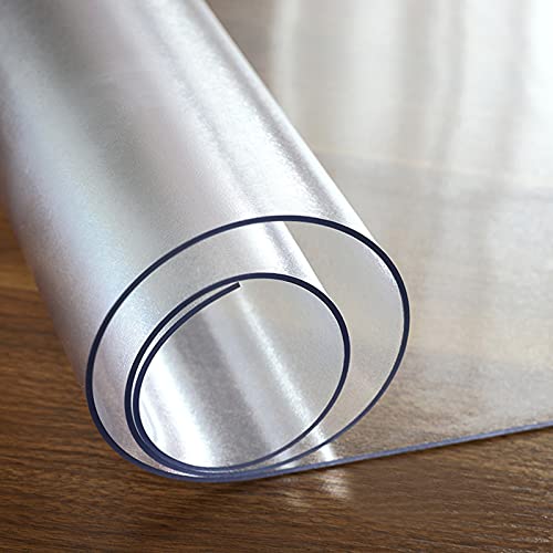 BTYQKZVPM Tischschutz Clear Vinyl Tischunterlage, Bürostuhlmatte for Hartböden, PVC, 2,1 mm dick, Rutschfester Bodenschutz, matt, durchscheinend, mehrere Größen(95x170cm/37.4x66.9in) von BTYQKZVPM