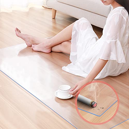 BTYQKZVPM Tischschutz Clear Vinyl Tischunterlage, Stuhlmatte aus PVC, 2 mm dick, for Harte Böden, transparent, mehrere Größen(60x80cm/23.6x31.5in) von BTYQKZVPM
