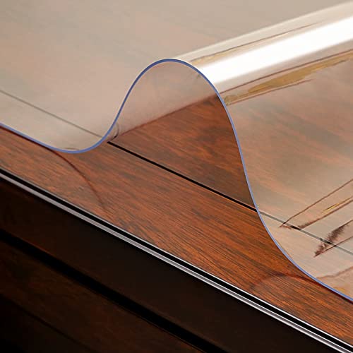 BTYQKZVPM Tischschutz Clear Vinyl Tischunterlage, Stuhlmatte aus PVC, 2 mm dick, matt, transparent, mehrere Größen(100x170cm/39.4x66.9in) von BTYQKZVPM