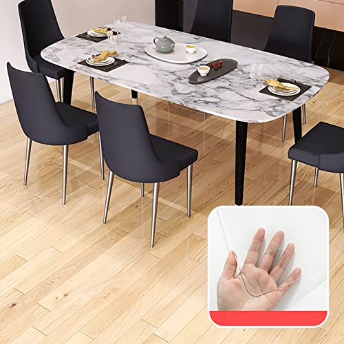 BTYQKZVPM Tischschutz Clear Vinyl Tischunterlage, Transparente PVC-Bodenmatte for Schutz von Hartholzböden, 3 mm dick, mehrere Größen(150x210cm/59.1x82.7in) von BTYQKZVPM